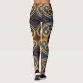 Aztekenkunst, lebendig, die Kultur reflektiert Leggings (Rückseite)