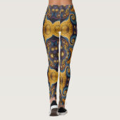 Aztekenkunst, lebendig, die Kultur reflektiert Leggings (Rückseite)