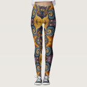 Aztekenkunst, lebendig, die Kultur reflektiert Leggings (Vorderseite)