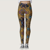 Aztekenkunst, lebendig, die Kultur reflektiert Leggings (Vorderseite)