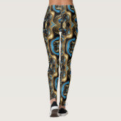 Aztekenkunst, lebendig, die Kultur reflektiert Leggings (Rückseite)