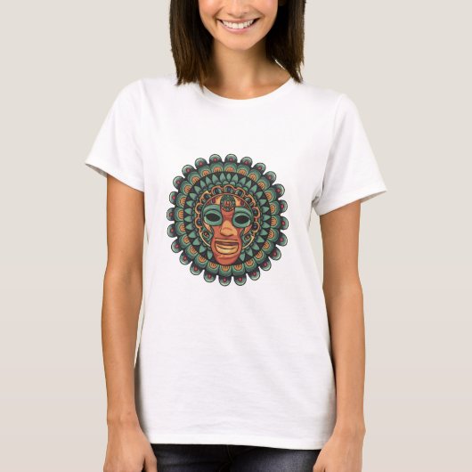 Aztekenmasken T-Shirt (Vorderseite)