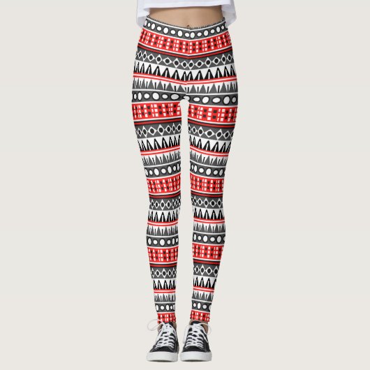 Aztekenmuster Leggings (Vorderseite)