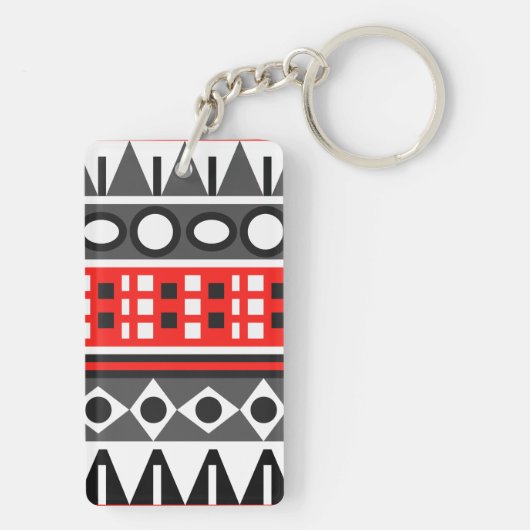 Aztekenmuster Schlüsselanhänger (Rückseite)