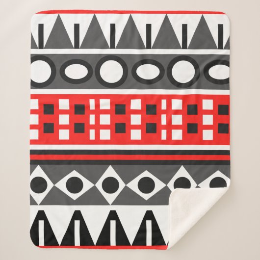 Aztekenmuster Sherpadecke (Vorderseite)