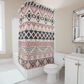 Aztekenmuster. Vintager Stammeshintergrund Duschvorhang (Beispiel)