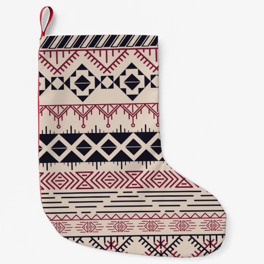 Aztekenmuster. Vintager Stammeshintergrund Kleiner Weihnachtsstrumpf (Vorderseite)