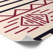 Aztekenmuster. Vintager StammesHintergrund Poster (Ecke)