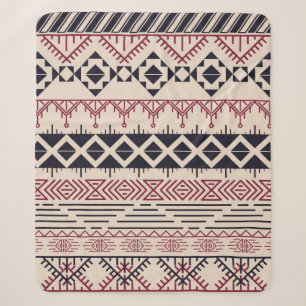 Aztekenmuster. Vintager StammesHintergrund Sherpadecke