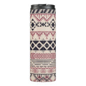 Aztekenmuster. Vintager Stammeshintergrund Thermosbecher (Rückseite)
