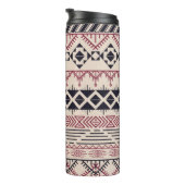 Aztekenmuster. Vintager Stammeshintergrund Thermosbecher (Nach rechts gedreht)
