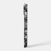Aztekenschädel-Haarschmuck von BurnsInHell iPhone 15 Hülle (Linke Seite)
