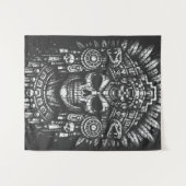 Aztekenschädel-Haarschmuck von BurnsInHell Wandteppich (Vorderseite (Horizontal))