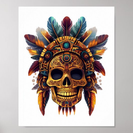 Aztekenschädelreliquie Poster (Vorne)