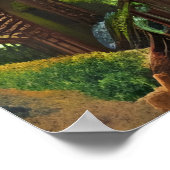 Aztekenstadt im Gebirge | AI Art Poster (Ecke)