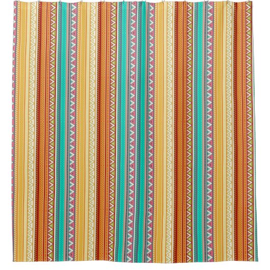 Aztekenstreifen Duschvorhang (Vorderseite)