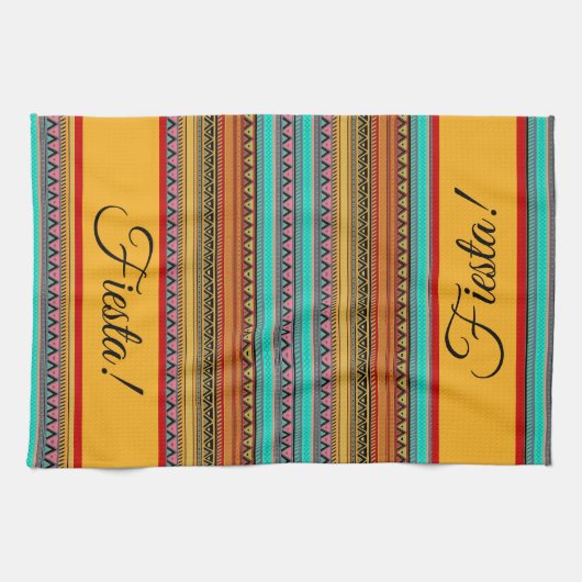 Aztekenstreifen "Fiesta" Geschirrtuch (Horizontal)