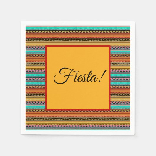 Aztekenstreifen "Fiesta" Serviette (Vorderseite)