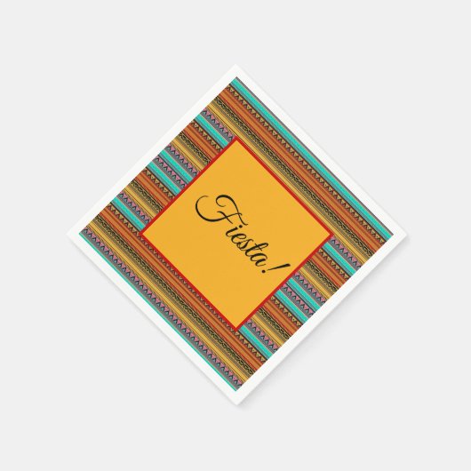 Aztekenstreifen "Fiesta" Serviette (Ecke)