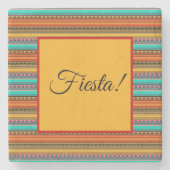 Aztekenstreifen "Fiesta" Steinuntersetzer (Vorderseite)