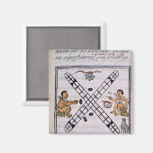 Azteker spielen Patoli Magnet (Vorderseite/Rückseite)