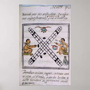 Azteker spielen Patoli Poster