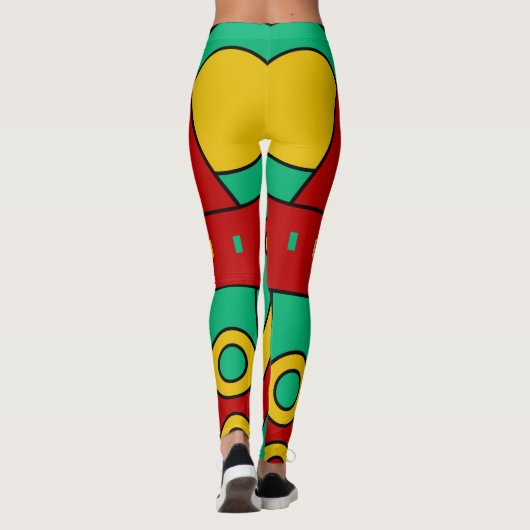 Azteki-Maske Leggings (Rückseite)