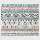 Aztekische amerikanische Ureinwohner-Muster Stamme Geschenkpapier (Flach)