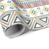 Aztekische amerikanische Ureinwohner-Muster Stamme Geschenkpapier (Rolleneckpunkt)