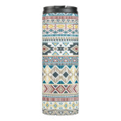 Aztekische amerikanische Ureinwohner-Muster Stamme Thermosbecher (Rückseite)