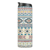 Aztekische amerikanische Ureinwohner-Muster Stamme Thermosbecher (Nach rechts gedreht)