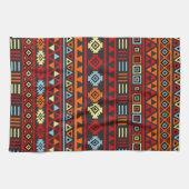 Aztekische Art Ptn (V) - orange Gelb-blaues Rot u. Handtuch (Horizontal)