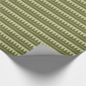 Aztekische Berge - Deep Olive on Light Khaki Geschenkpapier (Ecke)