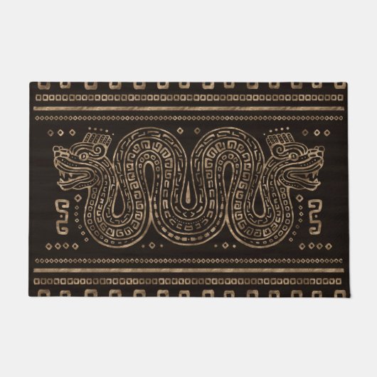 Aztekische doppelköpfige Schlange Fußmatte (Vorderseite)