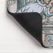 Aztekische Handwerker, die Federn färben Mousepad (Ecke)