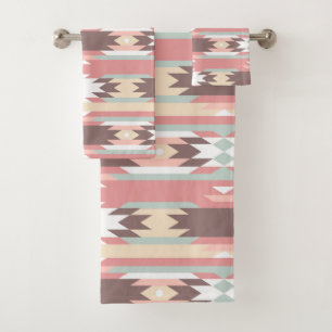 Aztekische Indianer-Design-Handtücher Badhandtuch Set