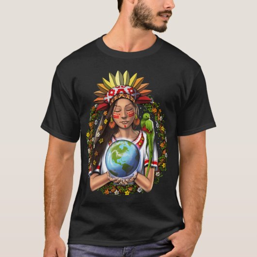 Aztekische Kriegergöttin T-Shirt (Vorderseite)