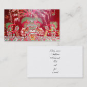 Aztekische Kunst auf rotem Entwurf Visitenkarte (Vorne/Hinten)