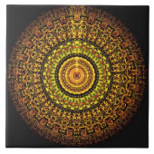 Aztekische Mandala-Marsfliese Fliese (Vorderseite)