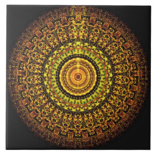Aztekische Mandala-Marsfliese Fliese