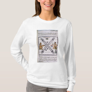 Aztekische Männer, die Patoli spielen T-Shirt