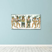 Aztekische Musiker aus einem Bericht von Aztec Leinwanddruck (Insitu (Holzboden))