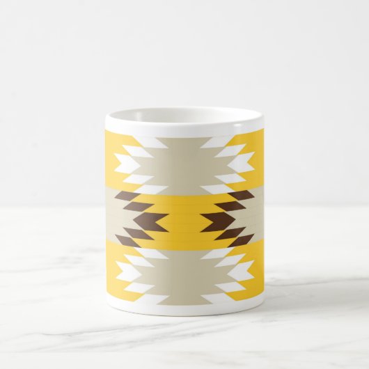 Aztekische Stammes- gelbes Kaffeetasse (Mittel)