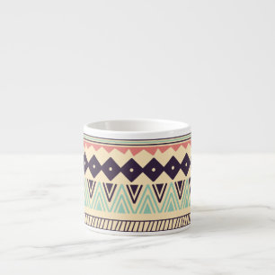 Aztekische Stammesstreifen: Vintage-Illustration Espressotasse