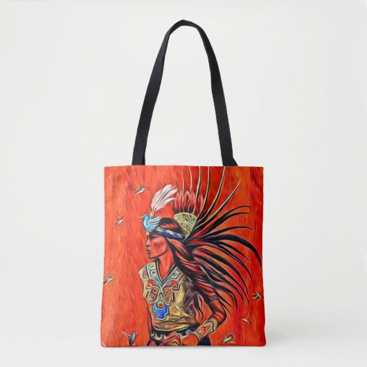 Aztekische Vogel-Tänzer-gebürtiger Tasche (Vorderseite)