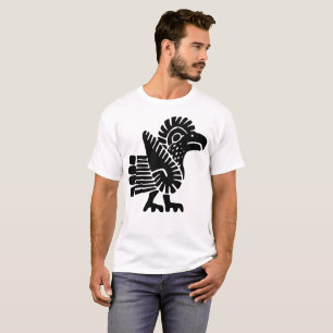 Aztekischer Adler-Illustrations-T - Shirt