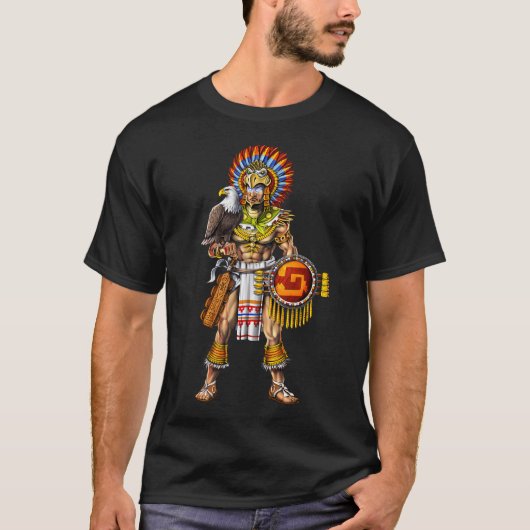 Aztekischer Adlerkrieger T-Shirt (Vorderseite)
