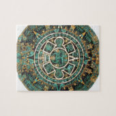 Aztekischer alter runder Disc-Mayakalender Puzzle (Horizontal)