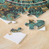 Aztekischer alter runder Disc-Mayakalender Puzzle (Seite)