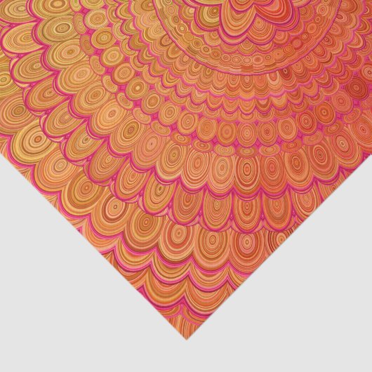 Aztekischer BlumeMandala Seidenpapier (Ausschnitt)